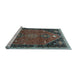 Sideview of Machine Washable Persian Light Blue Traditional Rug, wshtr878lblu