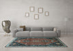 Machine Washable Persian Light Blue Traditional Rug in a Living Room, wshtr878lblu
