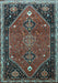 Machine Washable Persian Light Blue Traditional Rug, wshtr878lblu