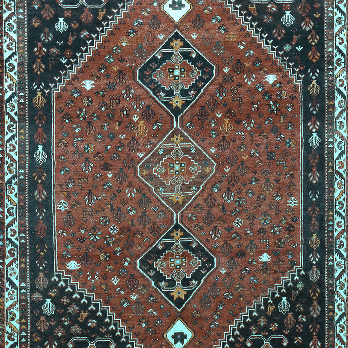 Machine Washable Persian Light Blue Traditional Rug, wshtr878lblu