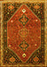 Machine Washable Persian Yellow Traditional Rug, wshtr878yw