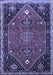 Machine Washable Persian Blue Traditional Rug, wshtr878blu