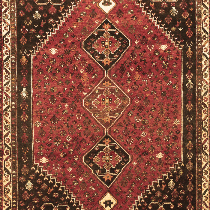 Machine Washable Persian Brown Traditional Rug, wshtr878brn