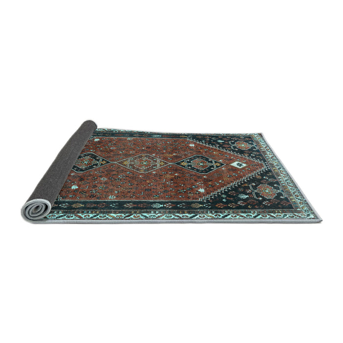Sideview of Persian Light Blue Traditional Rug, tr878lblu