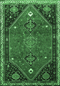 Persian Emerald Green Traditional Rug, tr878emgrn