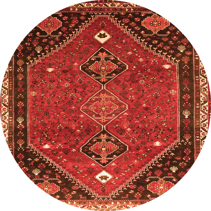 Machine Washable Persian Orange Traditional Area Rugs, wshtr878org