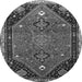 Square Persian Gray Traditional Rug, tr878gry