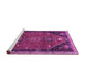Sideview of Machine Washable Persian Purple Traditional Area Rugs, wshtr878pur