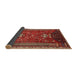 Sideview of Traditional Gold Brown Persian Rug, tr879