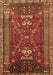 Machine Washable Persian Brown Traditional Rug, wshtr879brn