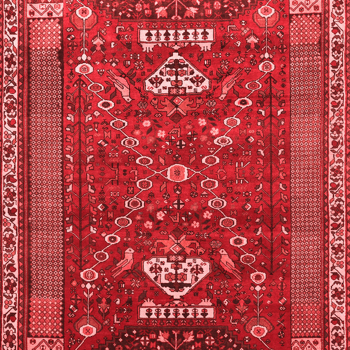 Machine Washable Persian Red Traditional Rug, wshtr879red
