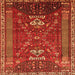 Round Machine Washable Persian Orange Traditional Area Rugs, wshtr879org