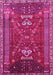 Machine Washable Persian Pink Traditional Rug, wshtr879pnk