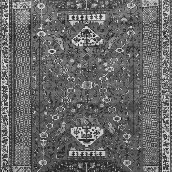 Serging Thickness of Machine Washable Persian Gray Traditional Rug, wshtr879gry