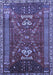 Machine Washable Persian Blue Traditional Rug, wshtr879blu