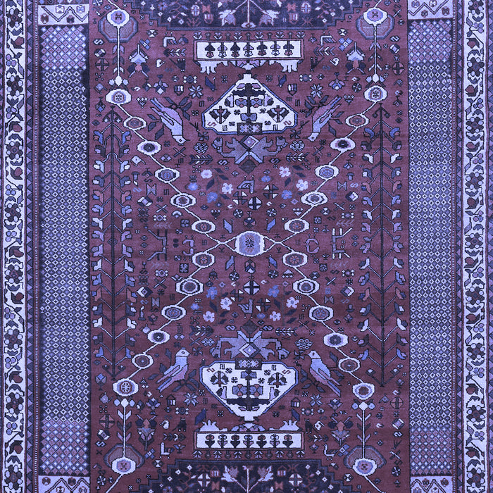 Machine Washable Persian Blue Traditional Rug, wshtr879blu