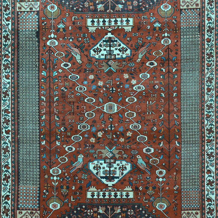 Machine Washable Persian Light Blue Traditional Rug, wshtr879lblu