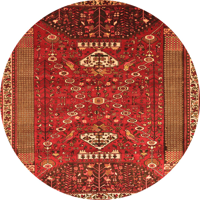 Square Persian Orange Traditional Rug, tr879org