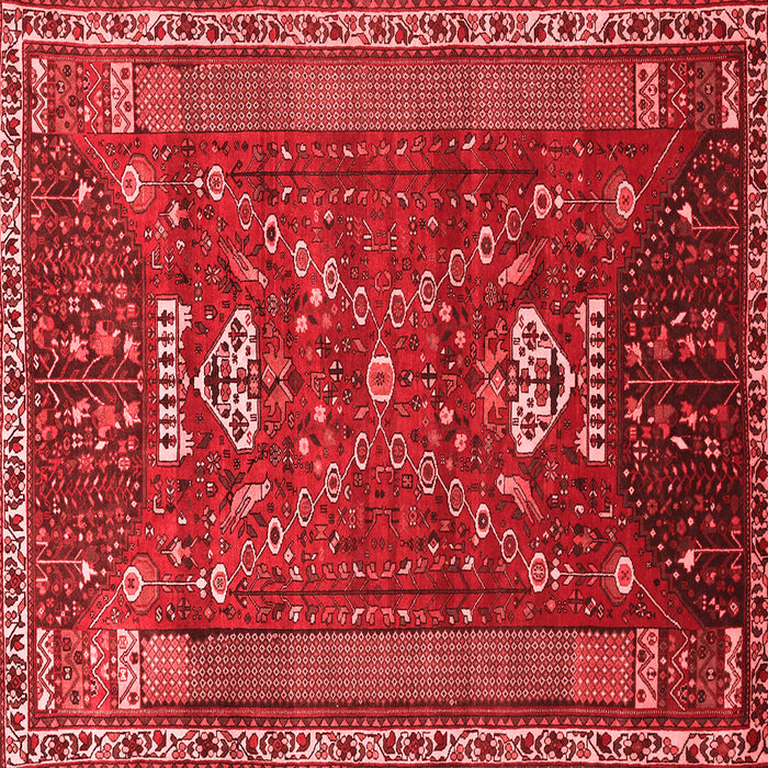 Machine Washable Persian Red Traditional Rug, wshtr879red