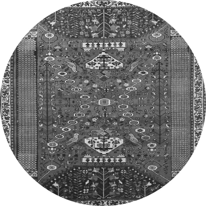 Machine Washable Persian Gray Traditional Rug, wshtr879gry