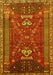 Machine Washable Persian Yellow Traditional Rug, wshtr879yw