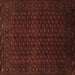 Square Persian Brown Traditional Rug, tr87brn