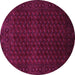Round Persian Pink Traditional Rug, tr87pnk