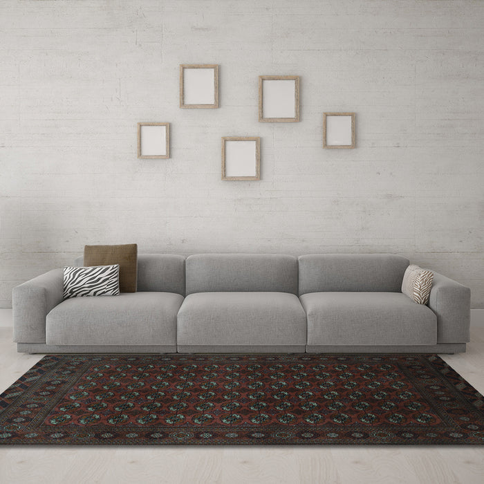 Machine Washable Persian Light Blue Traditional Rug in a Living Room, wshtr87lblu