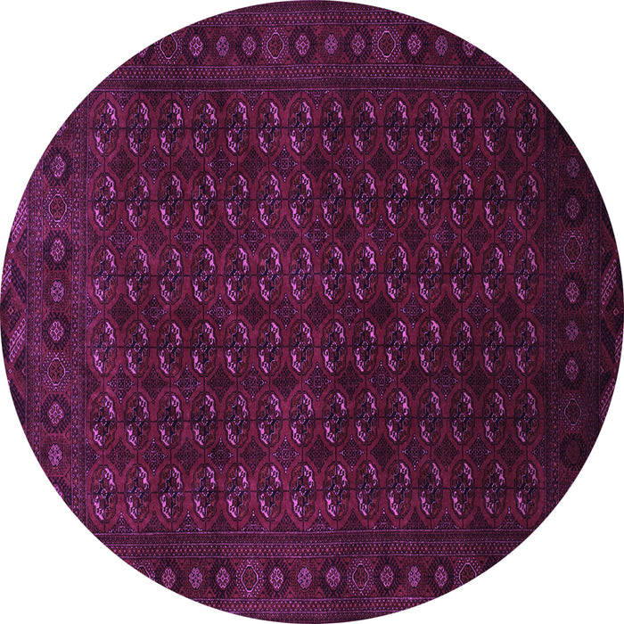 Round Persian Purple Traditional Rug, tr87pur