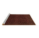 Sideview of Machine Washable Persian Brown Traditional Rug, wshtr87brn