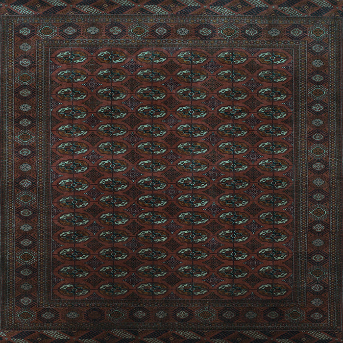 Square Machine Washable Persian Light Blue Traditional Rug, wshtr87lblu