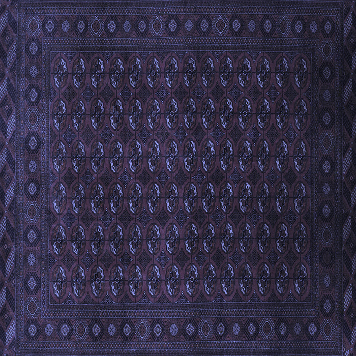 Square Machine Washable Persian Blue Traditional Rug, wshtr87blu