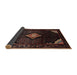 Sideview of Traditional Reddish Brown Medallion Rug, tr88