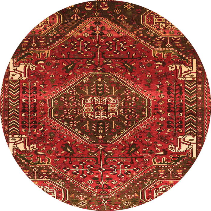 Square Persian Orange Traditional Rug, tr880org
