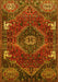 Machine Washable Persian Yellow Traditional Rug, wshtr880yw