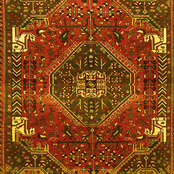 Machine Washable Persian Yellow Traditional Rug, wshtr880yw