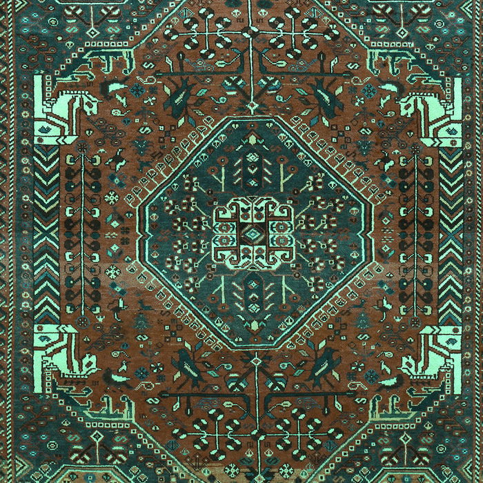 Machine Washable Persian Turquoise Traditional Area Rugs, wshtr880turq