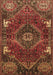 Machine Washable Persian Brown Traditional Rug, wshtr880brn