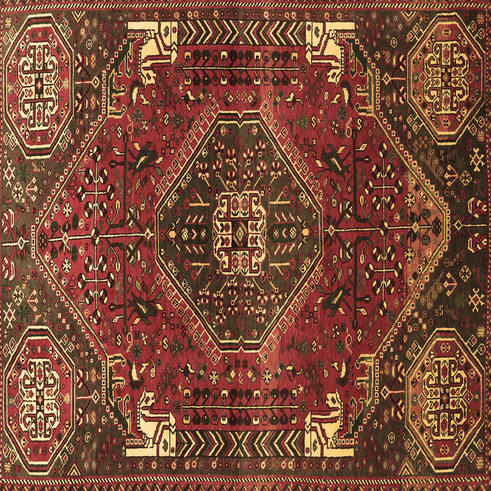 Square Persian Brown Traditional Rug, tr880brn