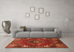 Machine Washable Persian Orange Traditional Area Rugs in a Living Room, wshtr880org