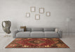 Machine Washable Persian Brown Traditional Rug in a Living Room,, wshtr880brn