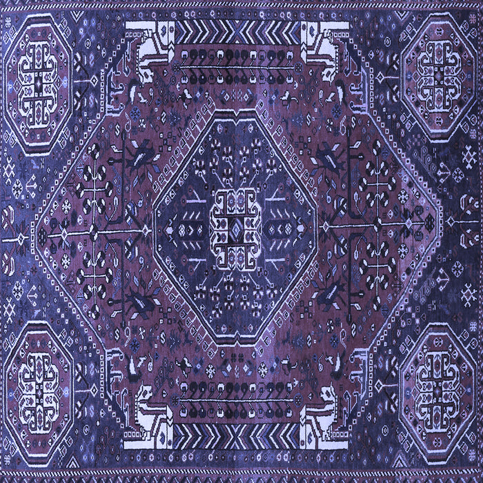 Square Persian Blue Traditional Rug, tr880blu