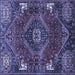 Square Persian Blue Traditional Rug, tr880blu