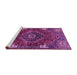 Sideview of Machine Washable Persian Purple Traditional Area Rugs, wshtr880pur