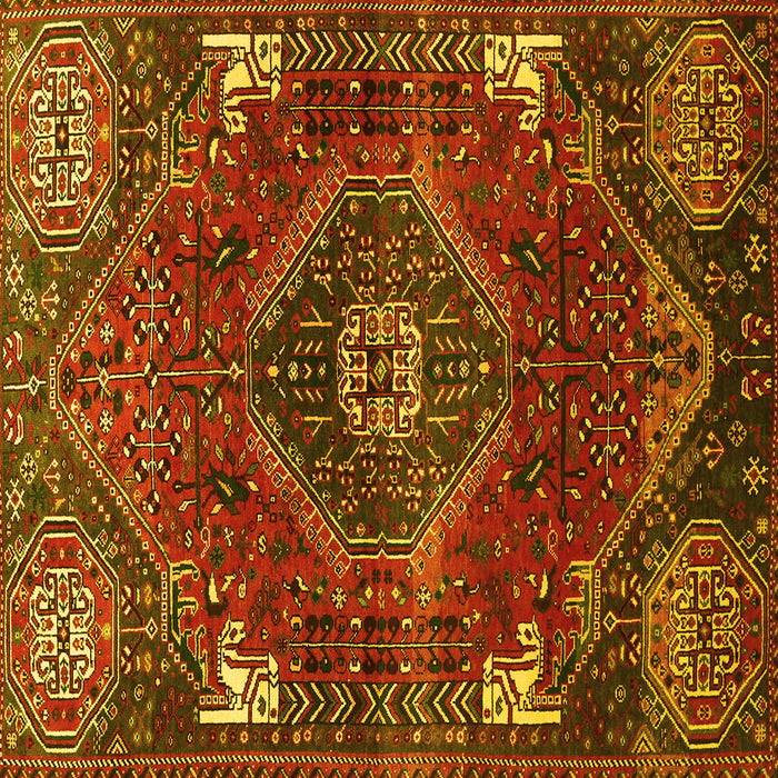 Square Persian Yellow Traditional Rug, tr880yw