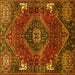 Square Persian Yellow Traditional Rug, tr880yw