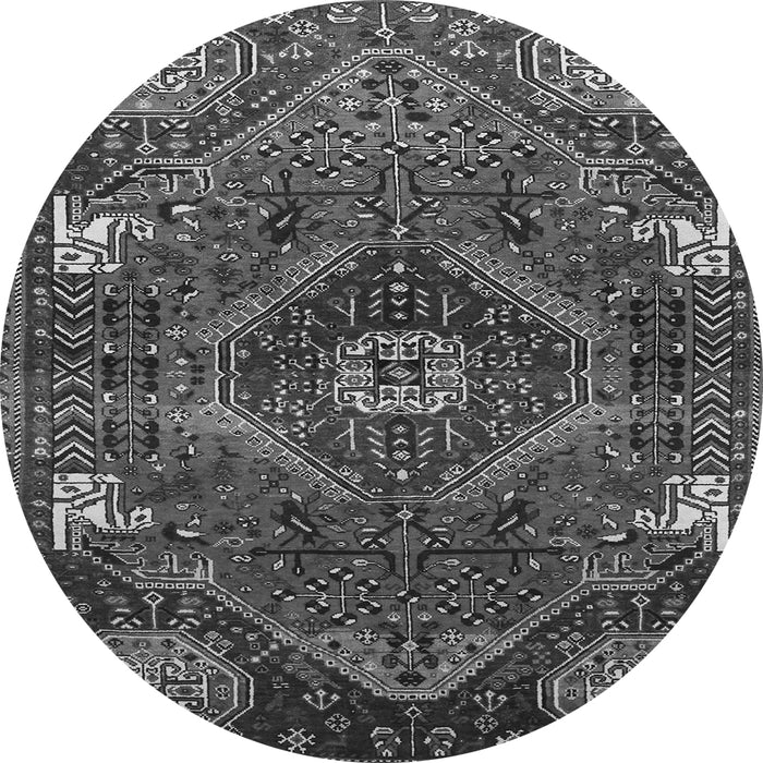 Machine Washable Persian Gray Traditional Rug, wshtr880gry