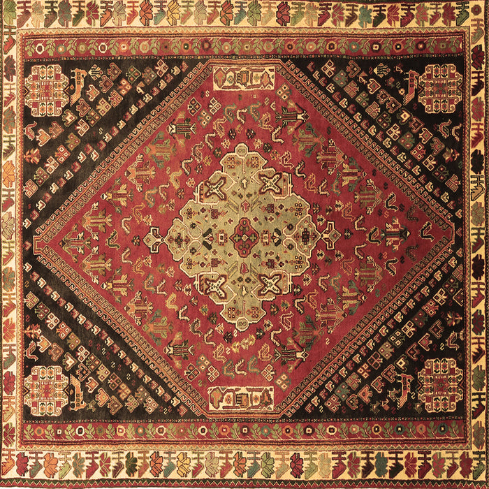 Square Persian Brown Traditional Rug, tr881brn