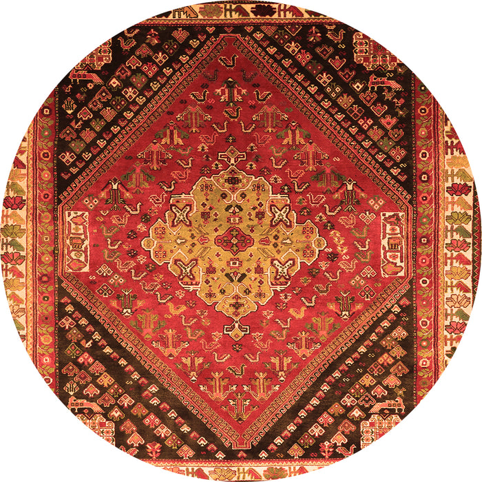 Machine Washable Persian Orange Traditional Area Rugs, wshtr881org