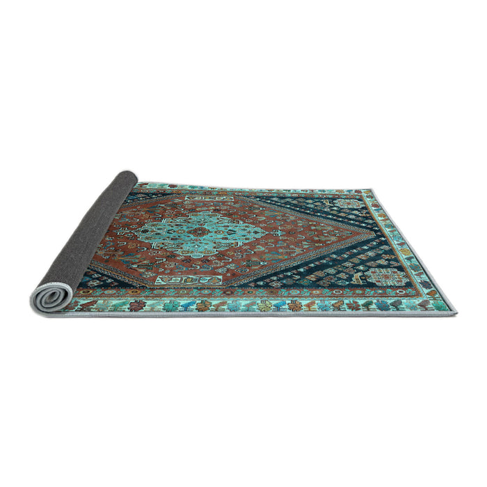 Sideview of Persian Light Blue Traditional Rug, tr881lblu